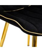 2 sedie Paris nero/oro - 79x51x59 cm