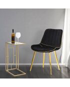 2 sedie Paris nero/oro - 79x51x59 cm