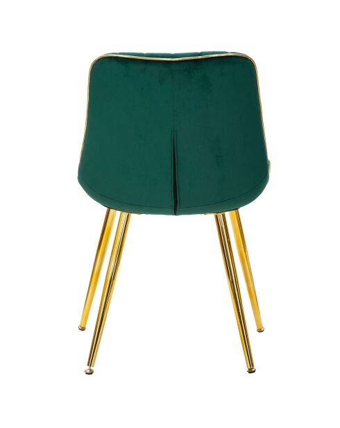 2 Chaises Paris  vert /doré - 79x51x59 cm