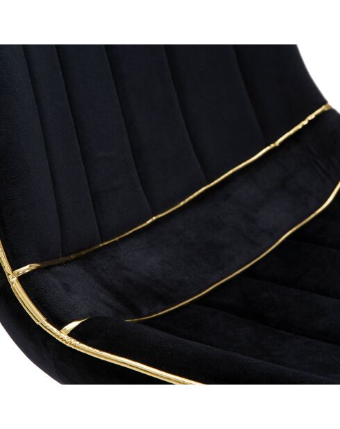 2 sedie Paris nero/oro - 79x51x59 cm