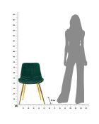 2 Chaises Paris  vert /doré - 79x51x59 cm