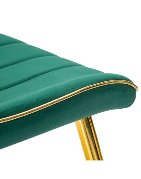 2 Chaises Paris  vert /doré - 79x51x59 cm