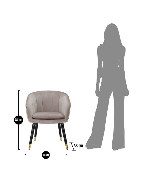 Sedia Paris multicolore - 78x62x58 cm