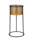 Cache-pot doré/noir - 50 x25x25 cm