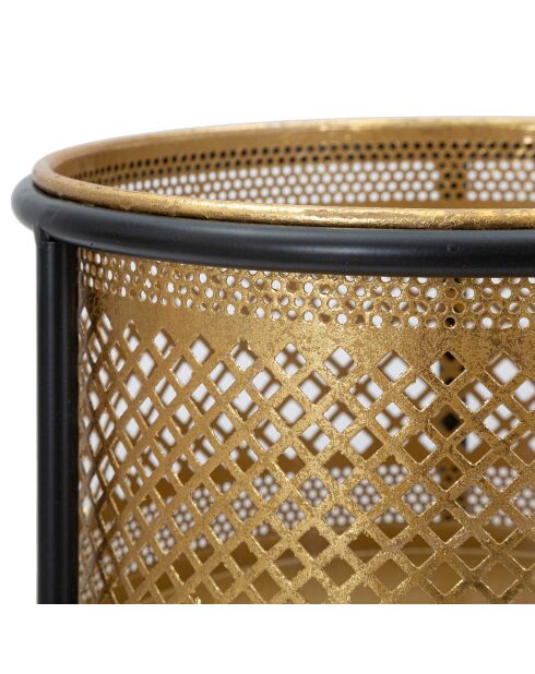 Jardinera dorada/negra - 50 x25x25 cm