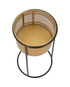 Cache-pot doré/noir - 50 x25x25 cm