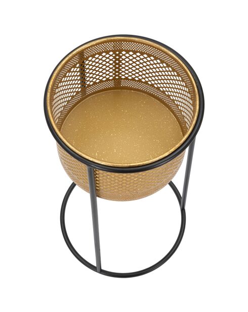Cache-pot doré/noir - 50 x25x25 cm
