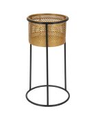 Cache-pot doré/noir - 50 x25x25 cm
