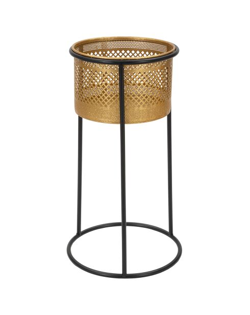 Cache-pot doré/noir - 50 x25x25 cm