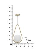 Lampada da soffitto Glamy oro/bianco - 46x24x20 cm