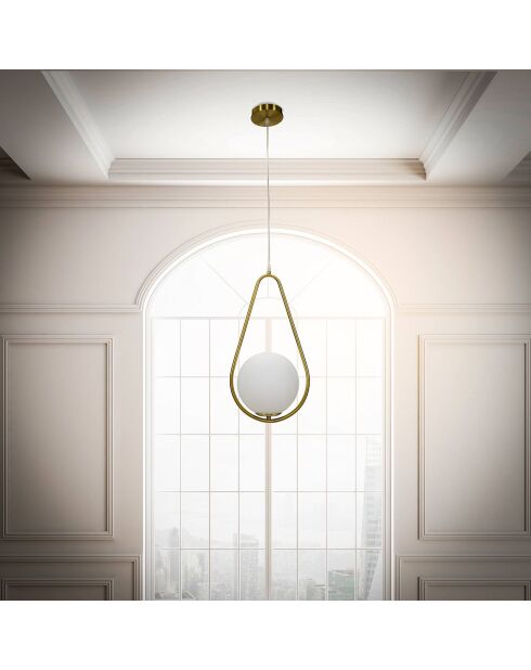 Lampada da soffitto Glamy oro/bianco - 46x24x20 cm