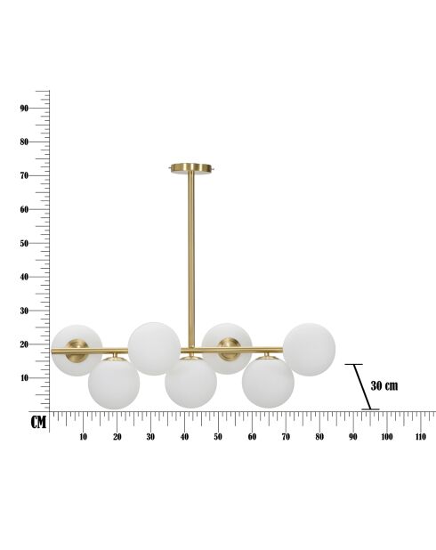 Lampada da soffitto Glamy oro/bianco - 74x81x30 cm