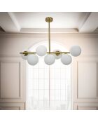 Lampada da soffitto Glamy oro/bianco - 74x81x30 cm