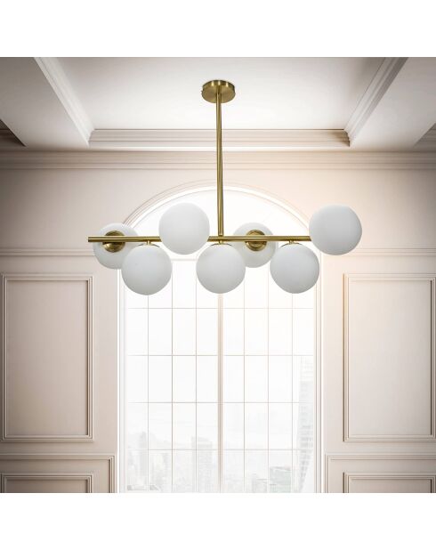 Lampada da soffitto Glamy oro/bianco - 74x81x30 cm