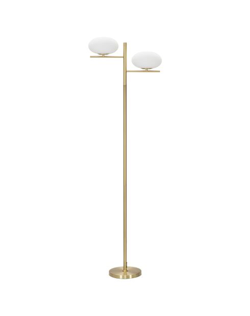 Lampadaire Oval Glamy doré/blanc - 180x51x24 cm
