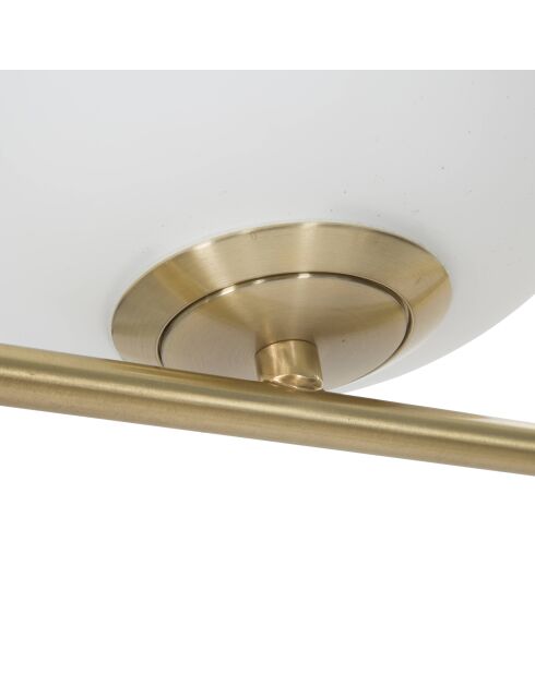 Lampadaire Oval Glamy doré/blanc - 180x51x24 cm