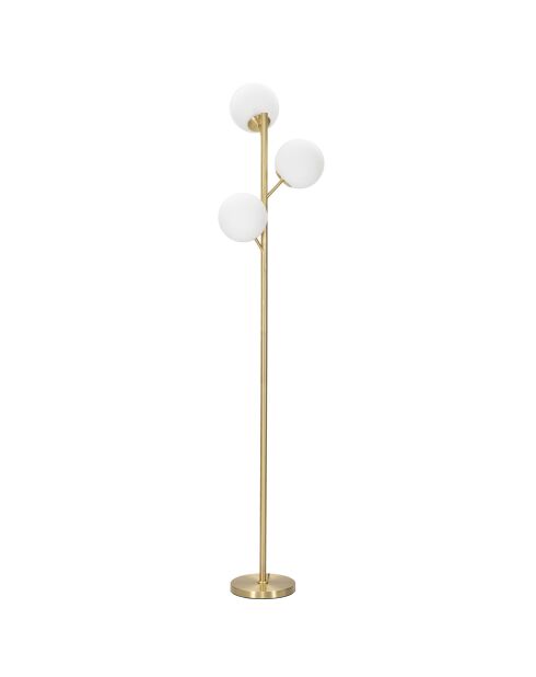 Lampadaire Glamy doré/blanc - 190x36x36 cm