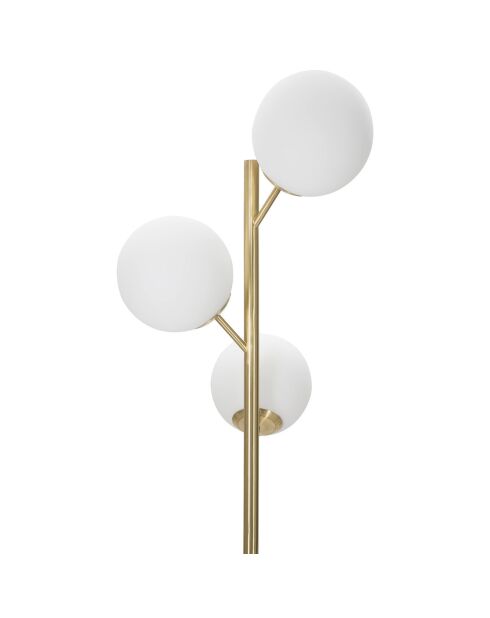 Lampadaire Glamy doré/blanc - 190x36x36 cm