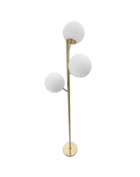 Lampadaire Glamy doré/blanc - 190x36x36 cm