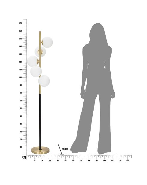 Lampadaire Glamy multicolore - 160x30x30 cm