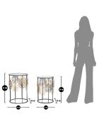 2 Tables Feuille Glam  noir/doré
