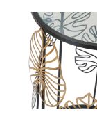 2 Tables Feuille Glam  noir/doré