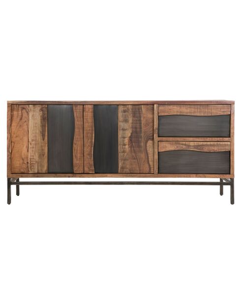 Meuble de rangement Yellowstone  marron/noir - 175x40x80 cm