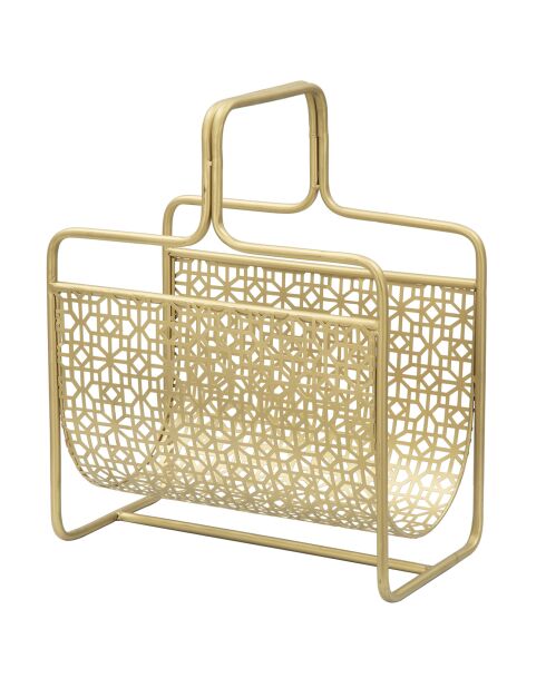 Porte-revues Glam  doré - 44.5x37x22 cm