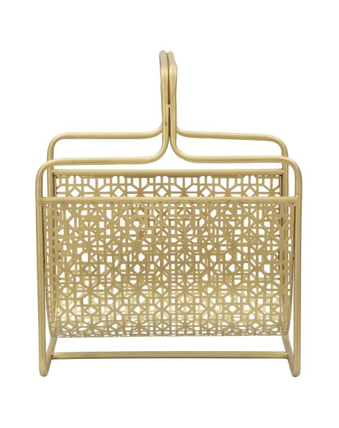 Porte-revues Glam  doré - 44.5x37x22 cm