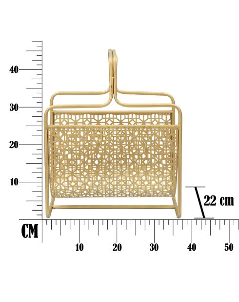 Porte-revues Glam  doré - 44.5x37x22 cm