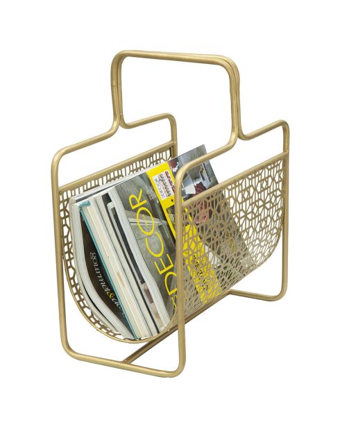 Porte-revues Glam  doré - 44.5x37x22 cm