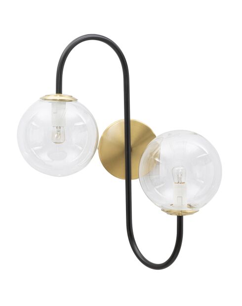 Lampada da parete Iron Black oro/nero - 45x36x24 cm