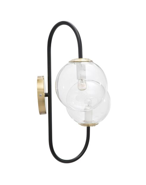 Lampada da parete Iron Black oro/nero - 45x36x24 cm