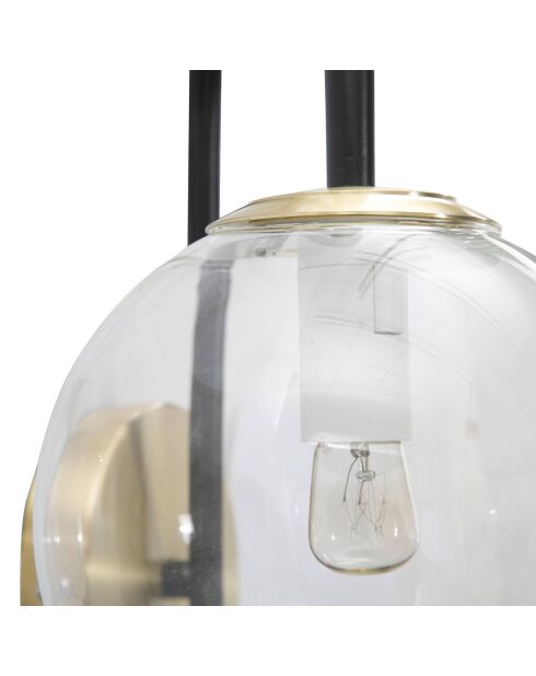 Lampada da parete Iron Black oro/nero - 45x36x24 cm