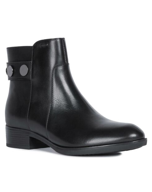 Felicity Stiefeletten aus Bi-Material-Leder, schwarz