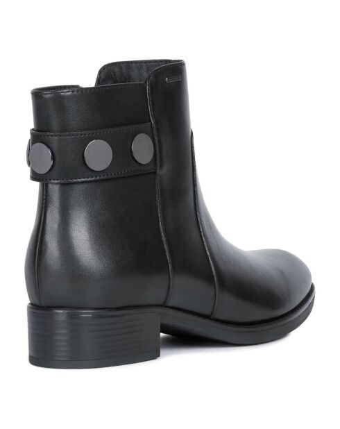 Stivaletti Felicity in pelle bimateriale neri