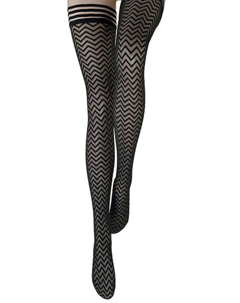 Bas Chevrons 20 deniers noirs