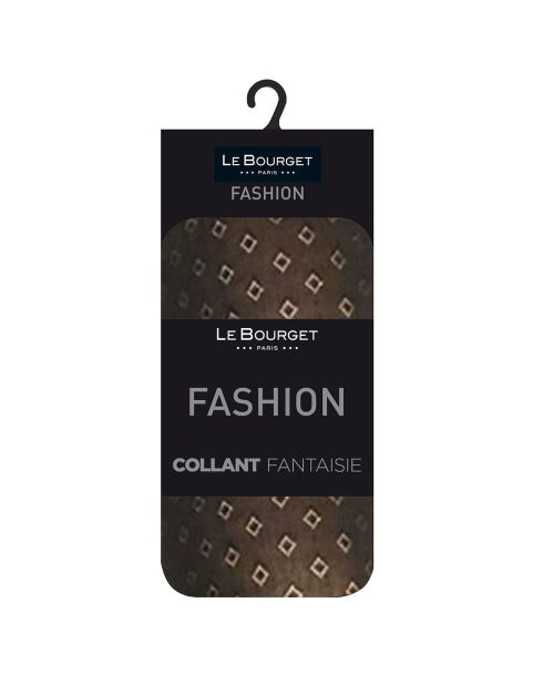 Collant semi opaque à losange 30 deniers noir