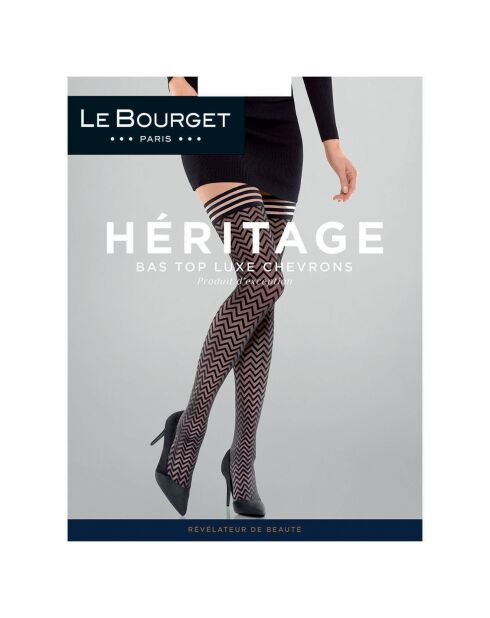 Bas Chevrons 20 deniers noirs