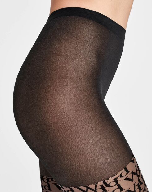 Collants Logomania 20 deniers noirs