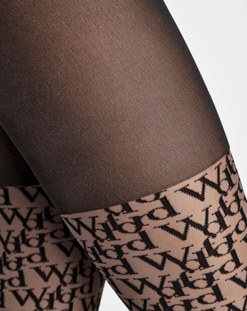 Collants Logomania 20 deniers noirs