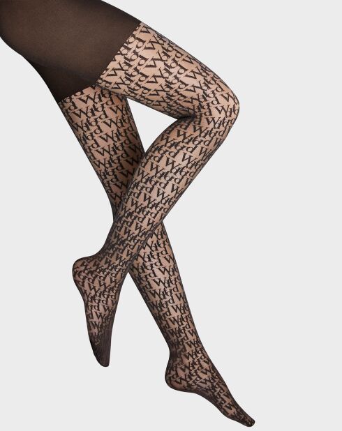 Collants Logomania 20 deniers noirs