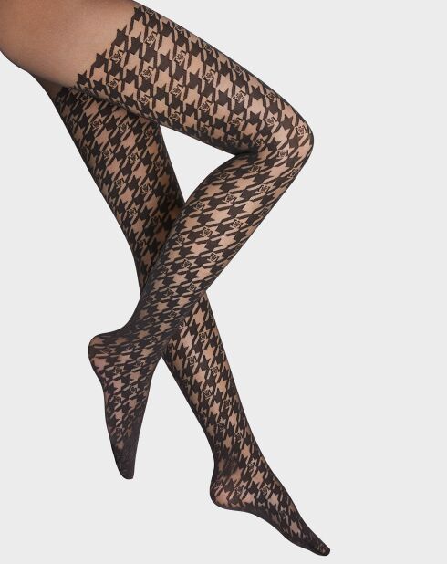 Collants Logo Passion 20 deniers noirs