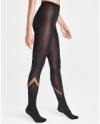Collants Avery avec cristaux Swarovski 60 deniers noir/beige
