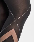 Collants Avery avec cristaux Swarovski 60 deniers noir/beige