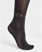 Collants Logo Sparkle avec cristaux Swarovski 66 deniers noirs