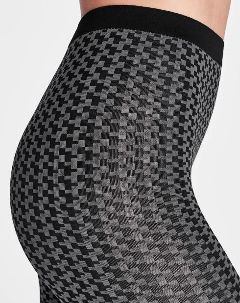 Collants Karter 80 deniers gris/noir