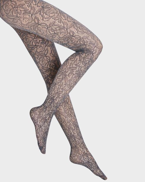 Collants résille Reese gris/noir