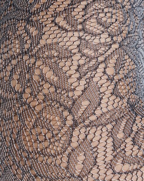 Collants résille Reese gris/noir