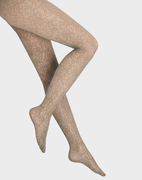 Collants résille Reese gris/kaki